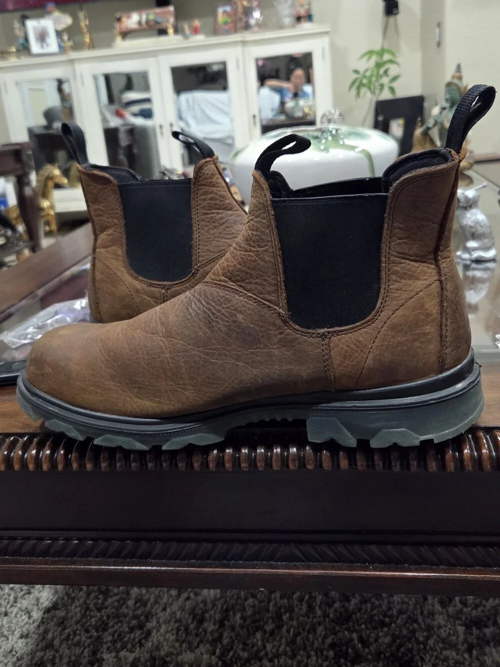 Wolverine Men's Brown Chelsea Steel Toe Work Boots